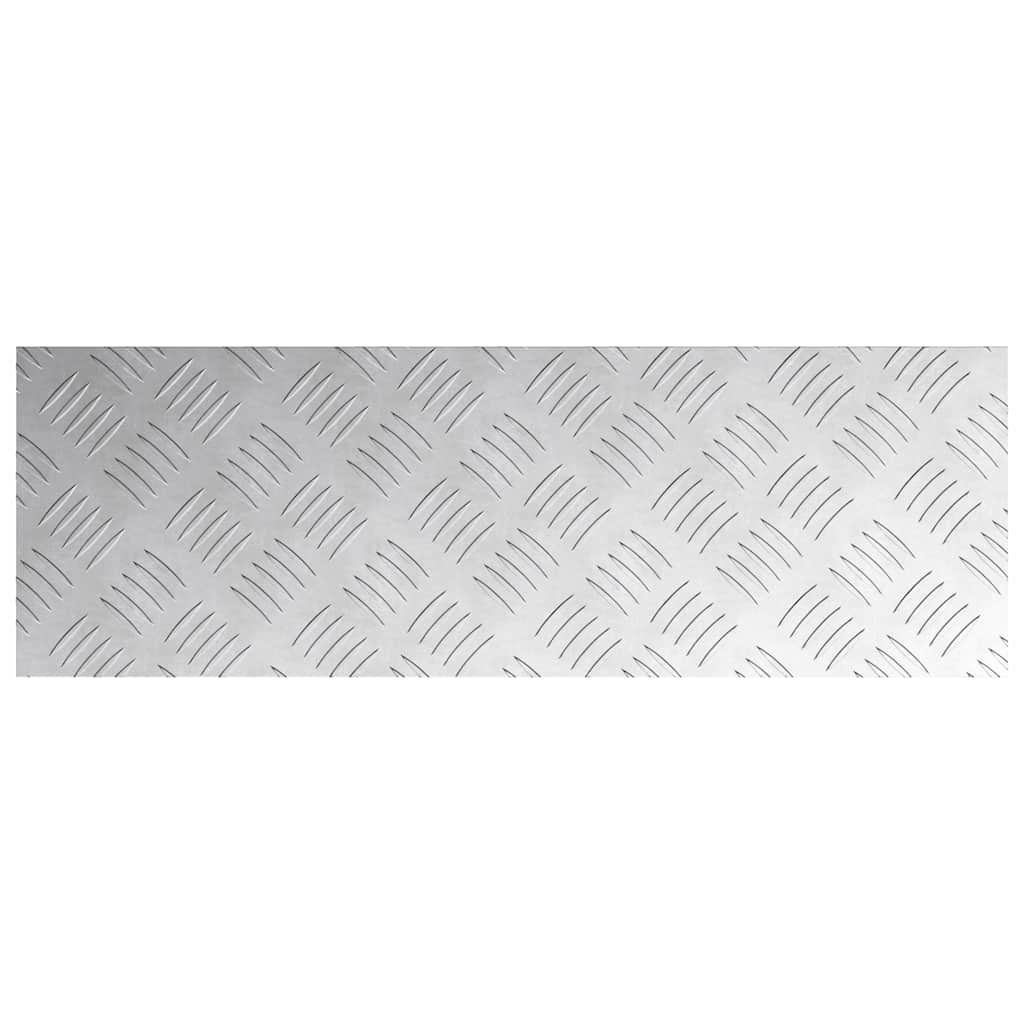 Trappe Tread Rektangulær 4 pcs Sølv 60 x 20 cm Aluminium