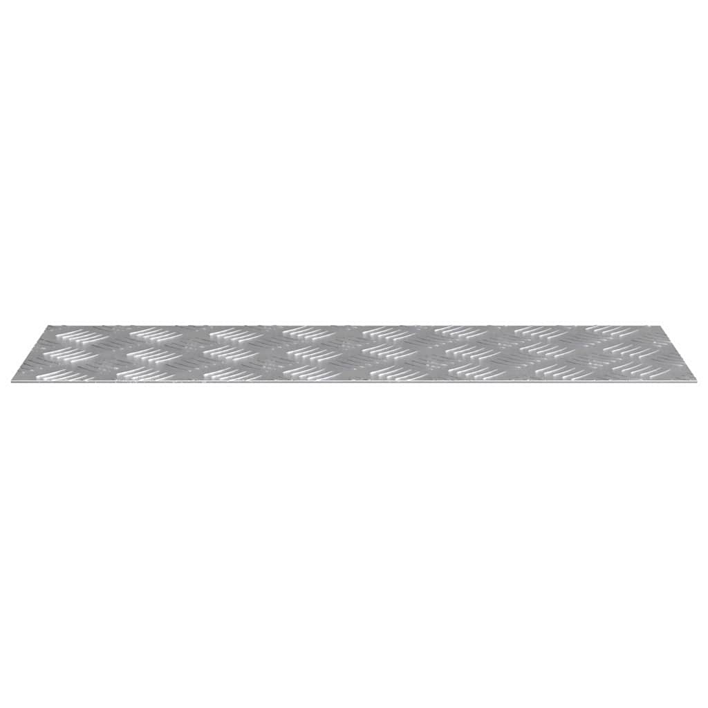 Trappe Tread Rektangulær 2 pcs Sølv 60 x 20 cm Aluminium