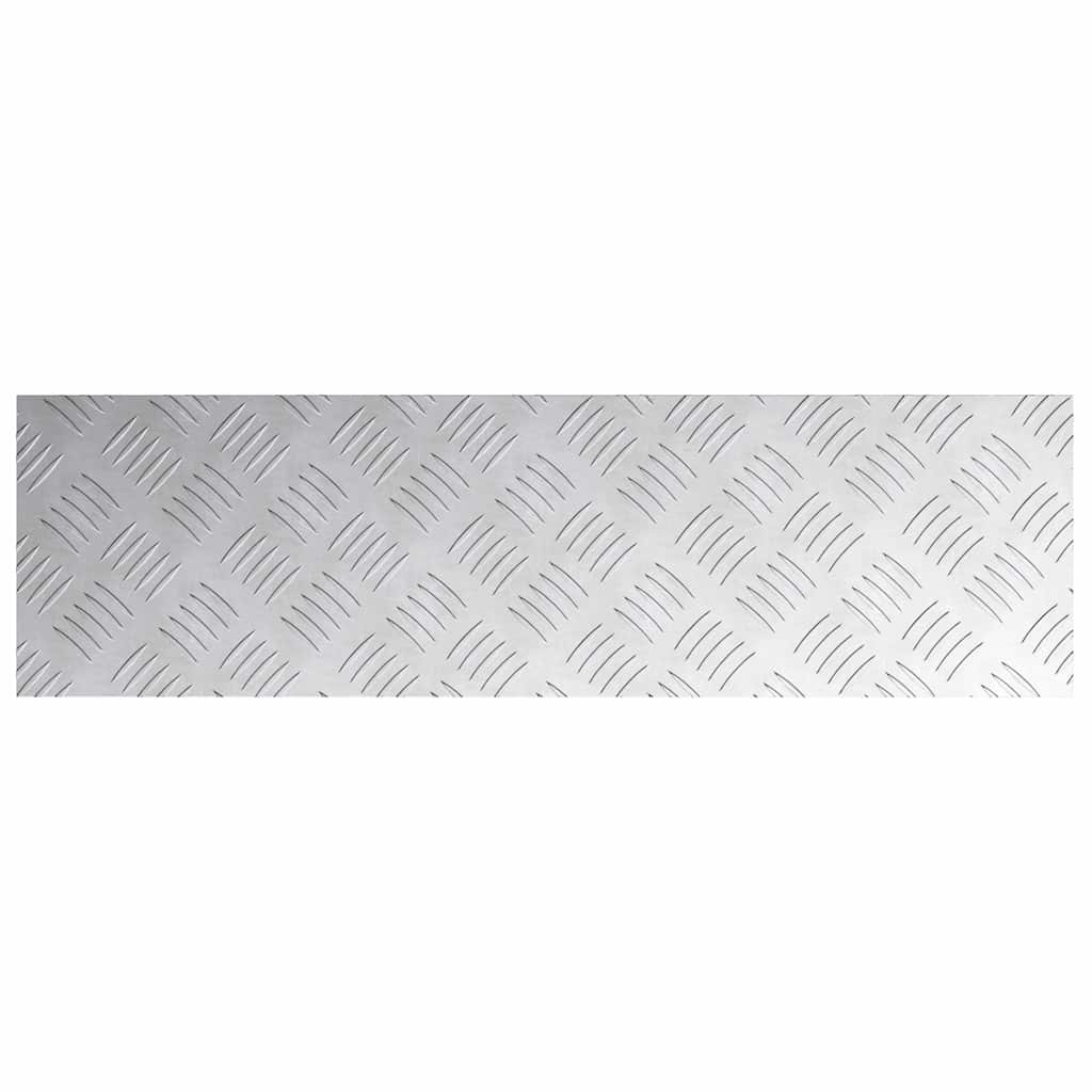 Trappe Tread Rektangulær 4 pcs Sølv 70 x 20 cm Aluminium