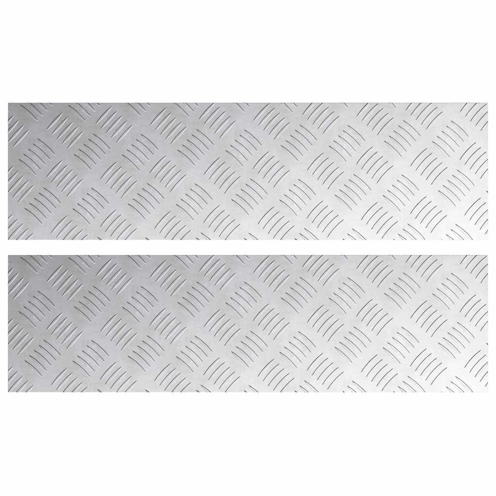 Trappe Tread Rektangulær 2 pcs Sølv 70 x 20 cm Aluminium