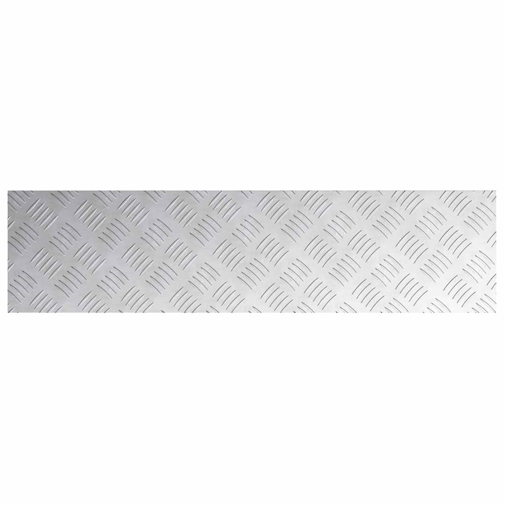 Trappe Tread Rektangulær 2 pcs Sølv 80 x 20 cm Aluminium