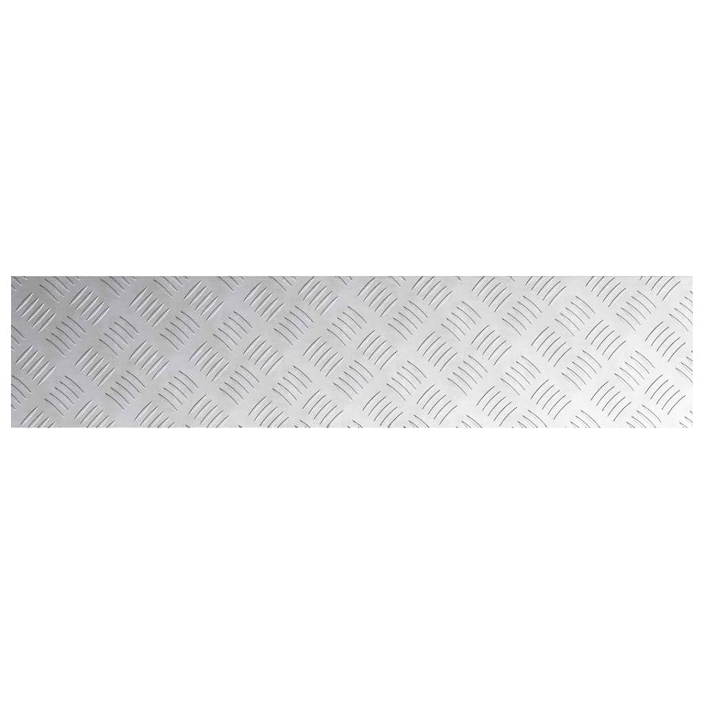 Trappe Tread Rektangulær 4 pcs Sølv 90 x 20 cm Aluminium