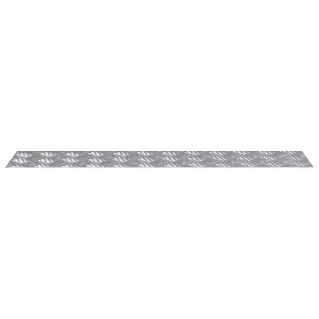 Trappe Tread Rektangulær 2 pcs Sølv 90 x 20 cm Aluminium