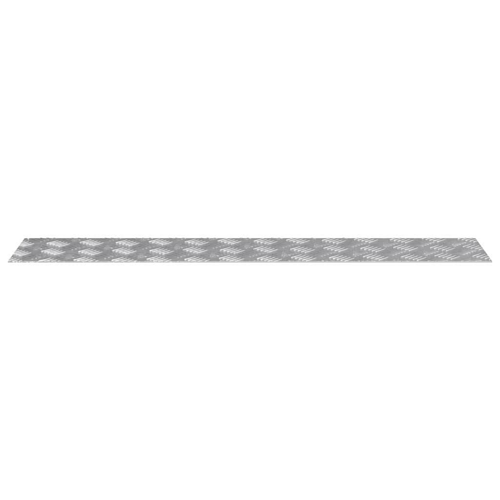Trappe Tread Rektangulær 4 pcs Sølv 100 x 20 cm Aluminium