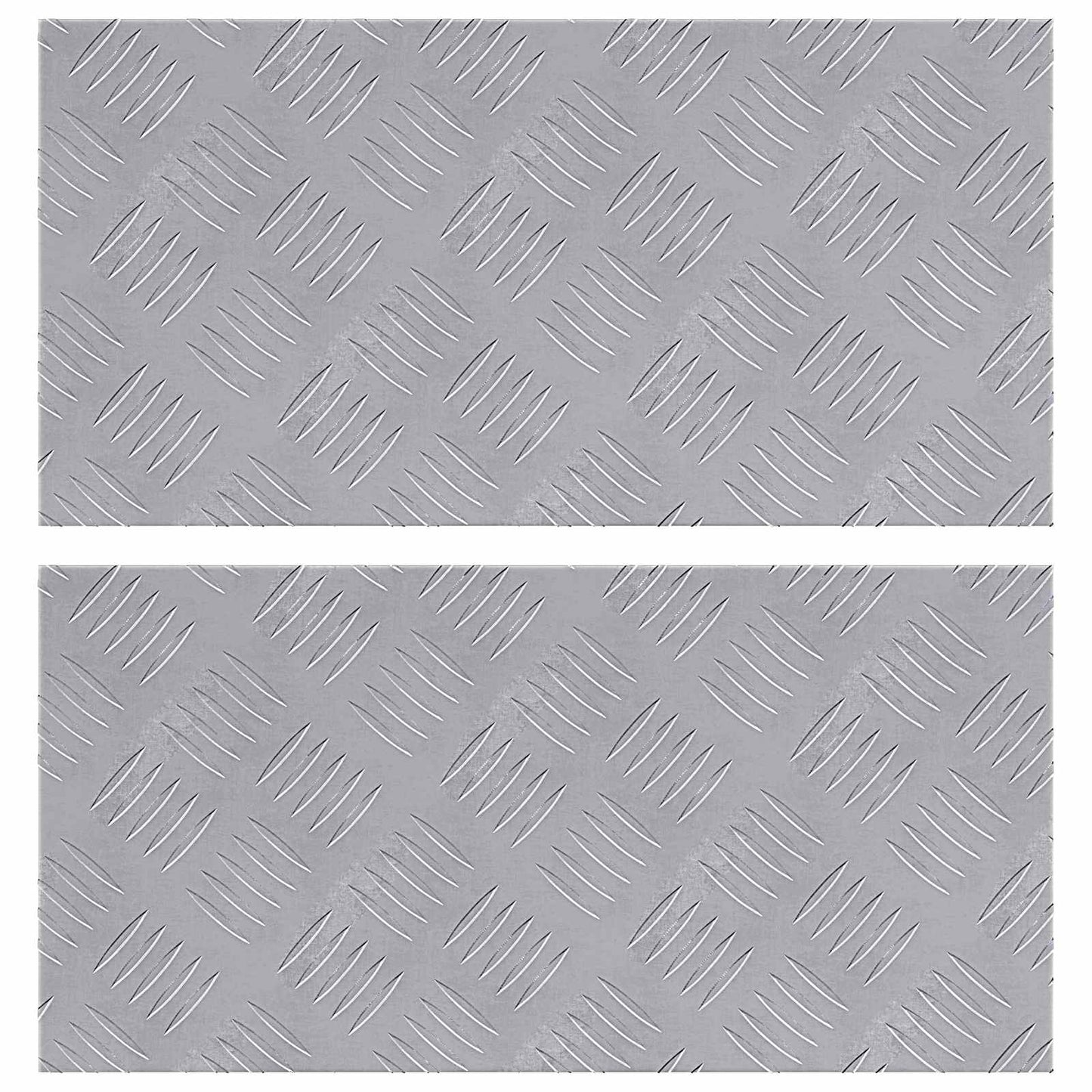 Trappe Tread Rektangulær 2 pcs Sølv 50 x 25 cm Aluminium