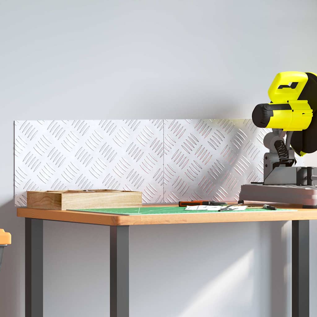 Trappe Tread Rektangulær 2 pcs Sølv 50 x 25 cm Aluminium