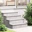 Trappe Tread Rektangulær 4 pcs Sølv 75 x 25 cm Aluminium