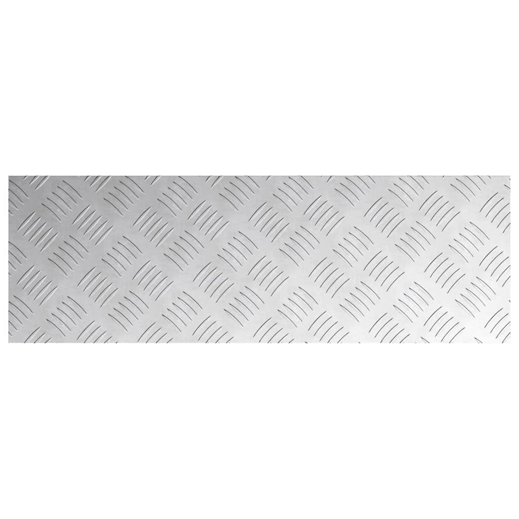 Trappe Tread Rektangulær 4 pcs Sølv 75 x 25 cm Aluminium