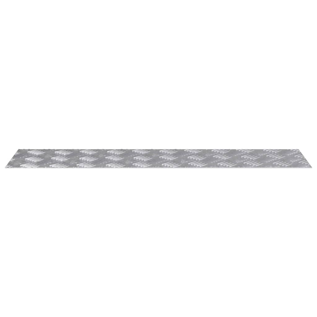 Trappe Tread Rektangulær 2 pcs Sølv 100 x 25 cm Aluminium