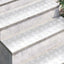 Trappe Tread Rektangulær 4 pcs Sølv 100 x 25 cm Aluminium