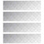 Trappe Tread Rektangulær 4 pcs Sølv 100 x 25 cm Aluminium