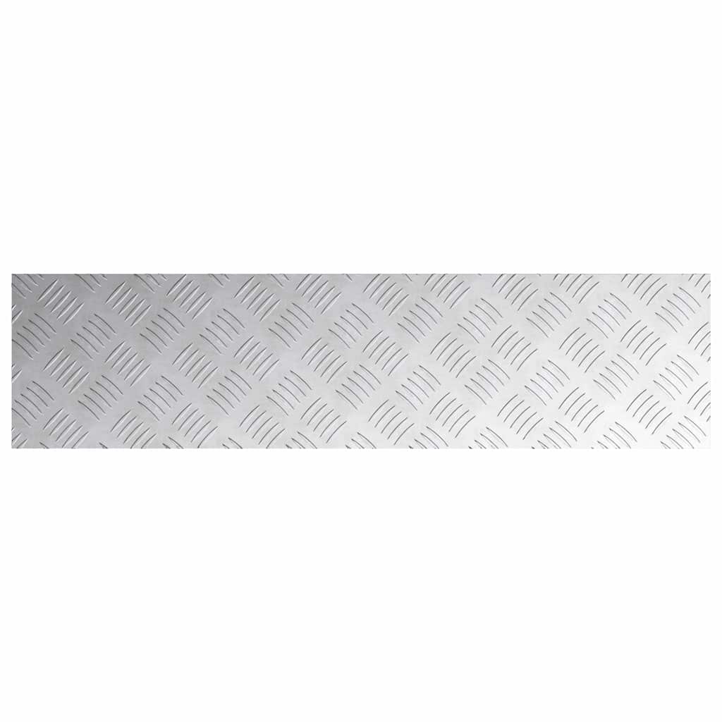 Trappe Tread Rektangulær 4 pcs Sølv 100 x 25 cm Aluminium