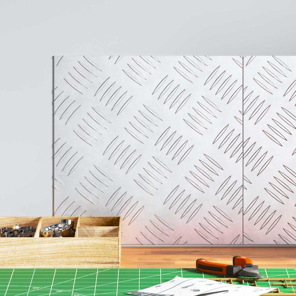 Trappe Tread Firkantet 2 pcs Sølv 30 x 30 cm Aluminium