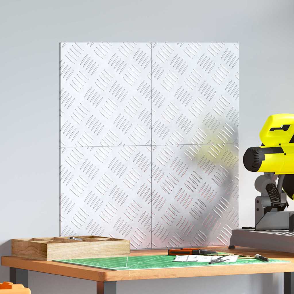 Trappe Tread Firkantet 4 pcs Sølv 30 x 30 cm Aluminium