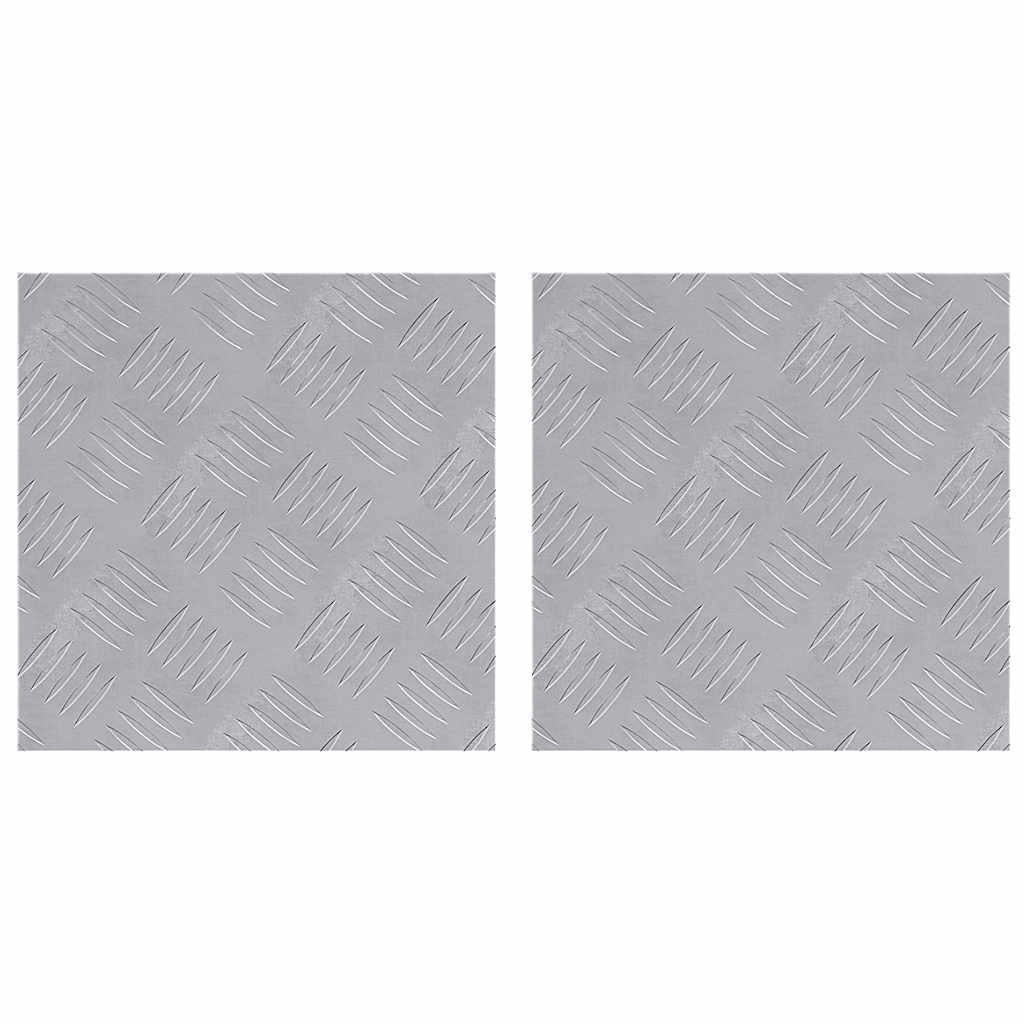 Trappe Tread Firkantet 2 pcs Sølv 30 x 30 cm Aluminium