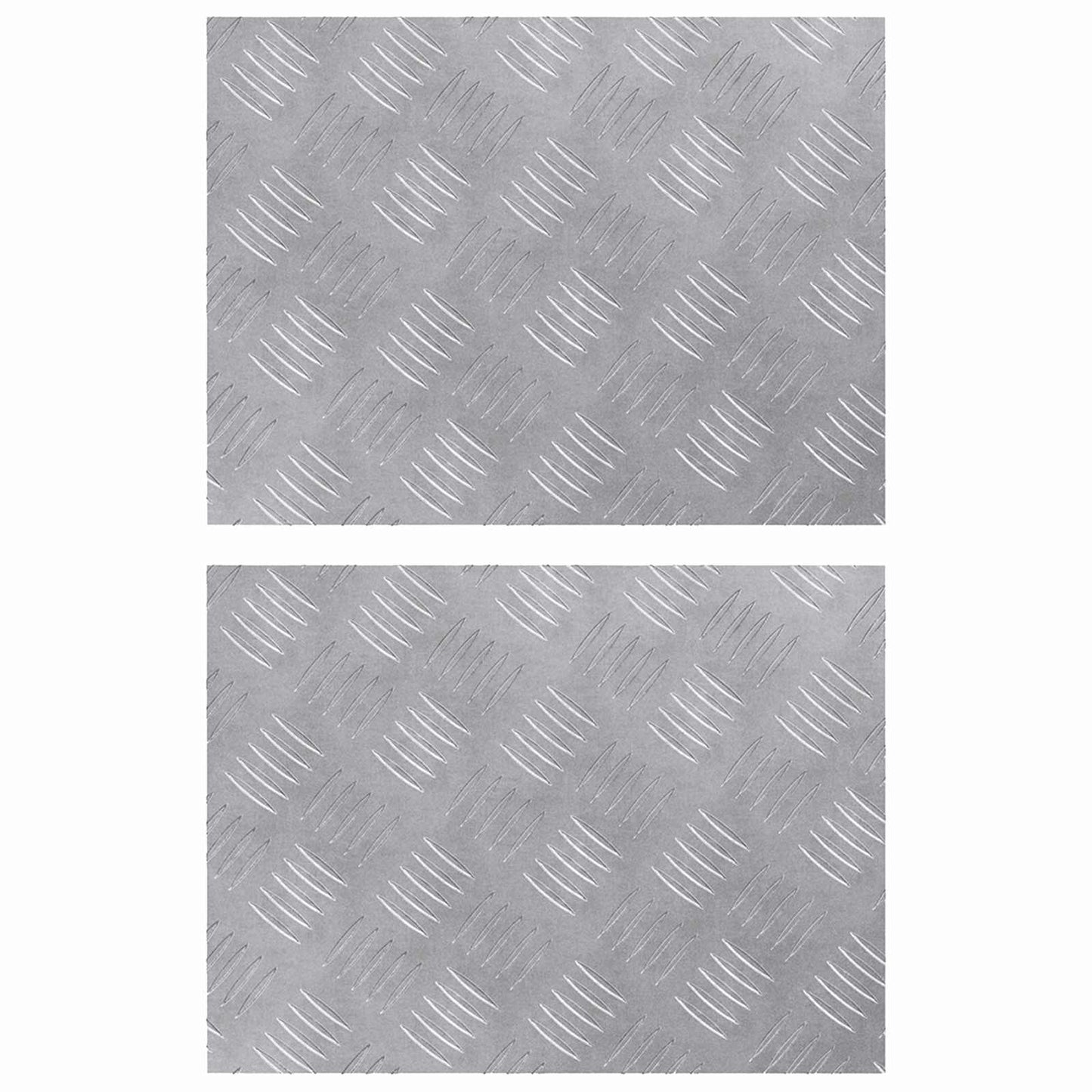 Trappe Tread Rektangulær 2 pcs Sølv 40 x 30 cm Aluminium