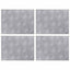Trappe Tread Rektangulær 4 pcs Sølv 40 x 30 cm Aluminium
