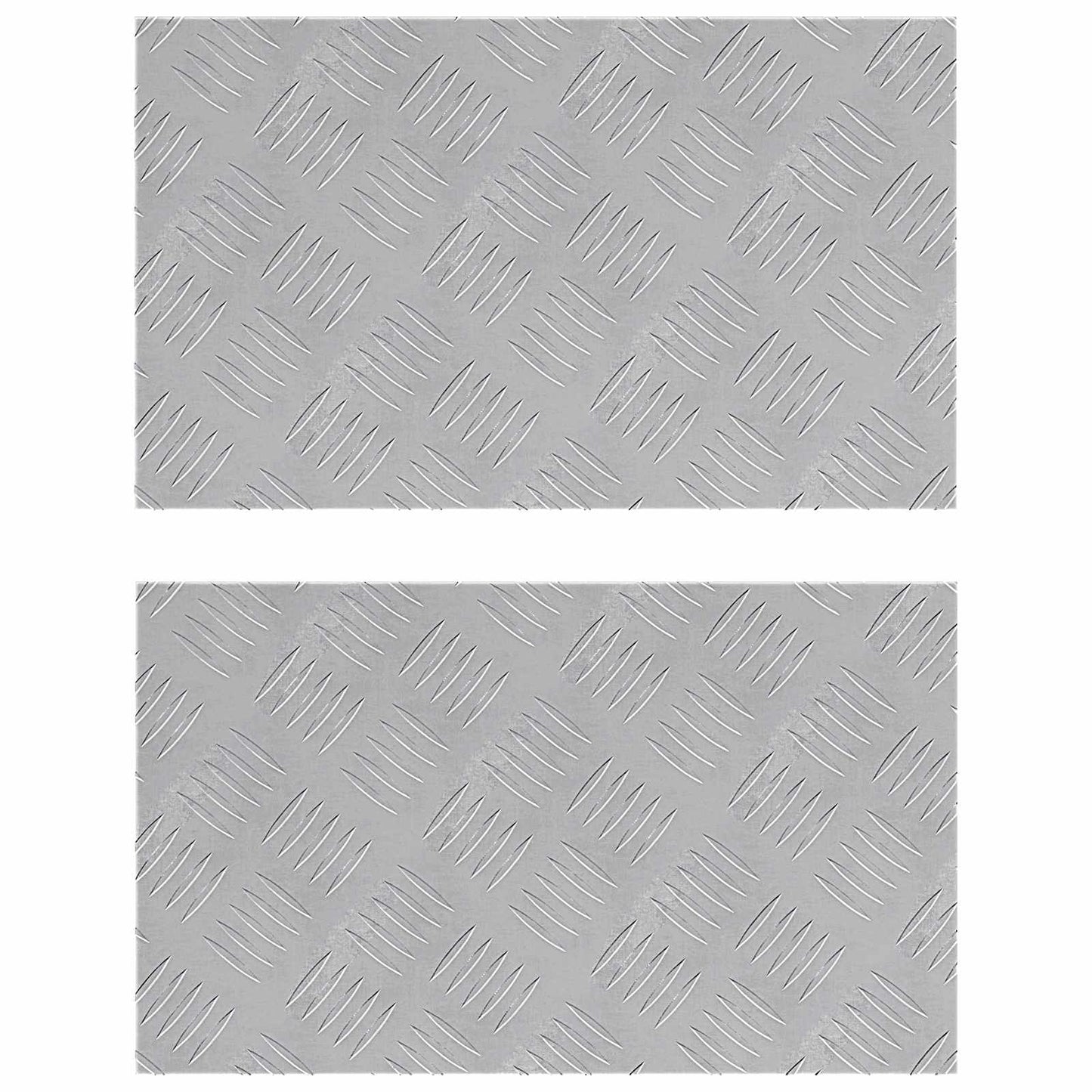Trappe Tread Rektangulær 2 pcs Sølv 50 x 30 cm Aluminium
