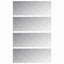 Trappe Tread Rektangulær 4 pcs Sølv 80 x 30 cm Aluminium