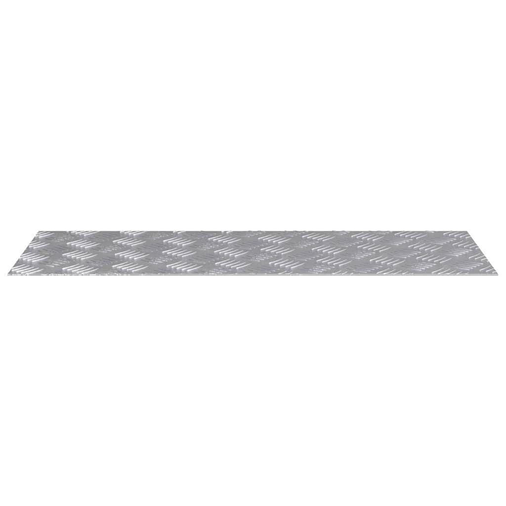 Trappe Tread Rektangulær 4 pcs Sølv 80 x 30 cm Aluminium
