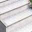 Trappe Tread Rektangulær 4 pcs Sølv 90 x 30 cm Aluminium