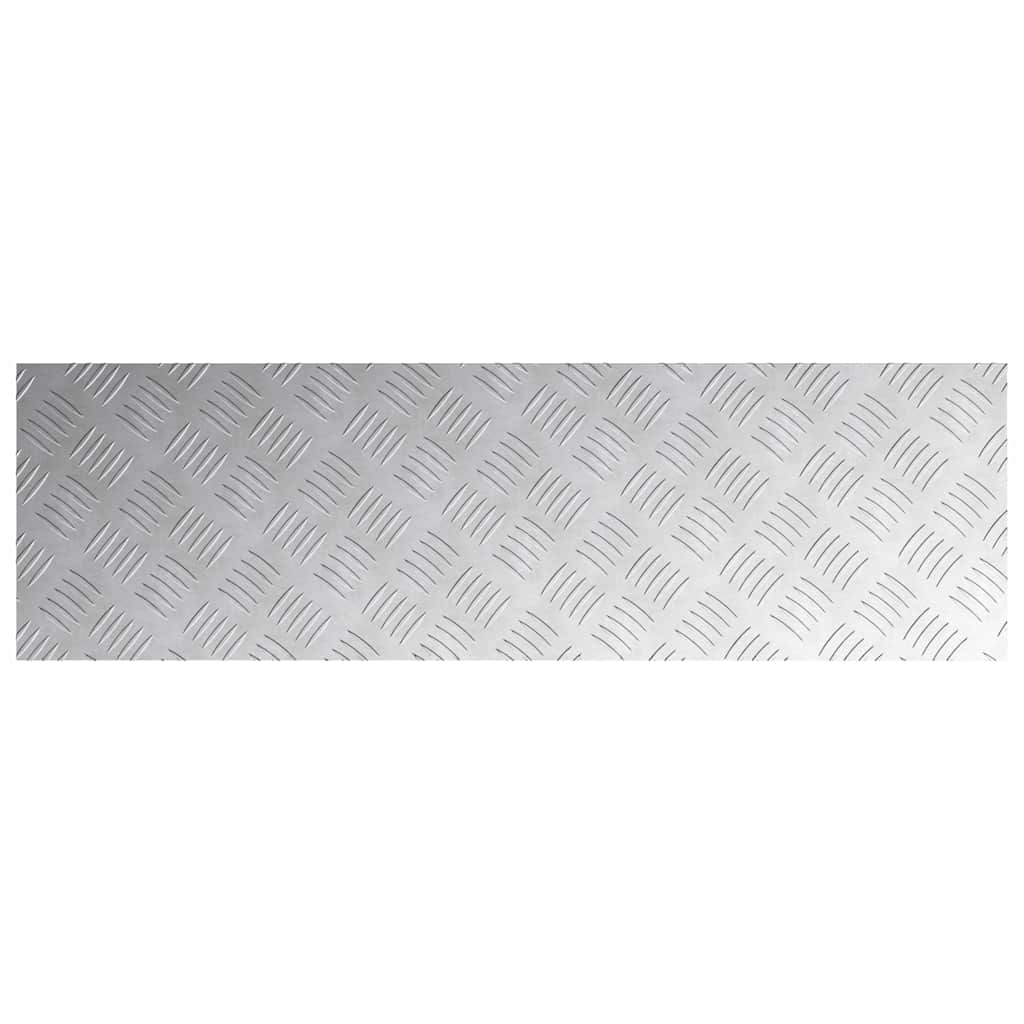 Trappe Tread Rektangulær 4 pcs Sølv 100 x 30 cm Aluminium