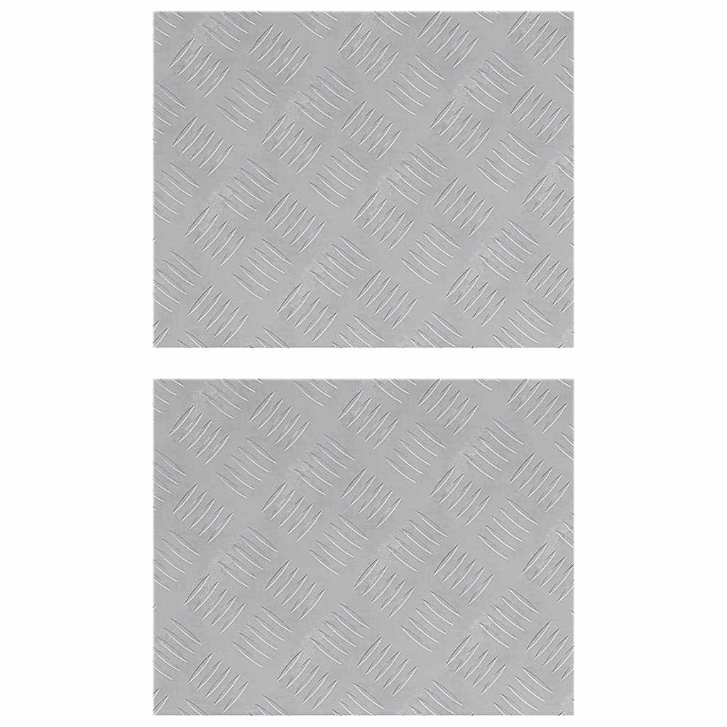 Trappe Tread Rektangulær 2 pcs Sølv 50 x 40 cm Aluminium
