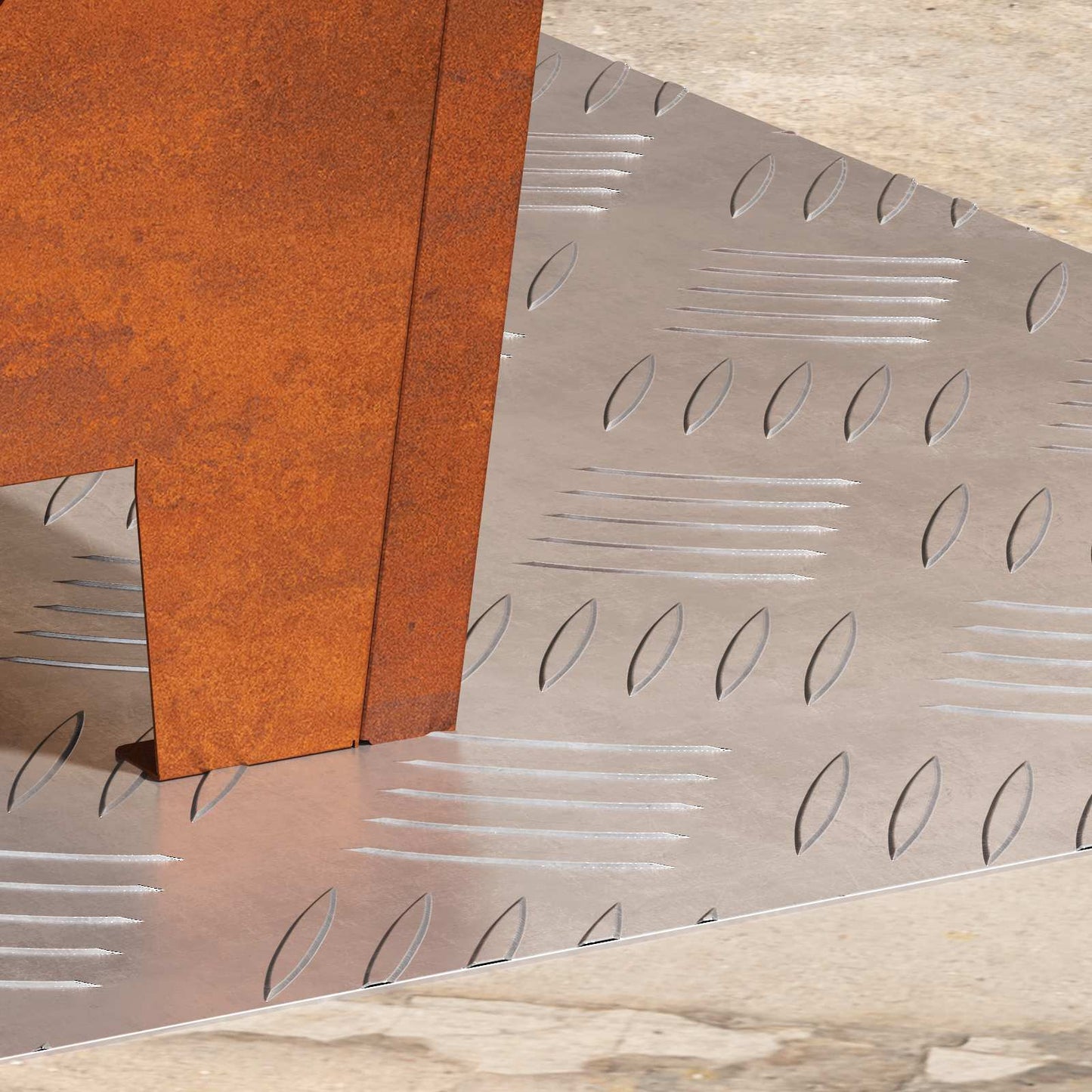 Trappe Tread Rektangulær 2 pcs Sølv 50 x 40 cm Aluminium
