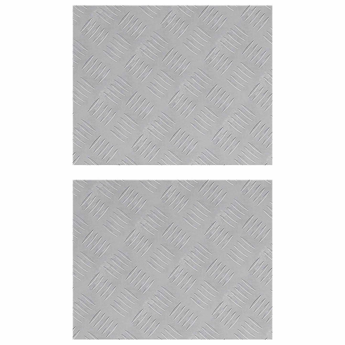 Trappe Tread Rektangulær 2 pcs Sølv 50 x 40 cm Aluminium
