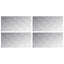 Trappe Tread Rektangulær 4 pcs Sølv 80 x 40 cm Aluminium