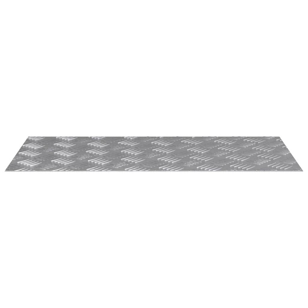 Trappe Tread Rektangulær 4 pcs Sølv 80 x 40 cm Aluminium