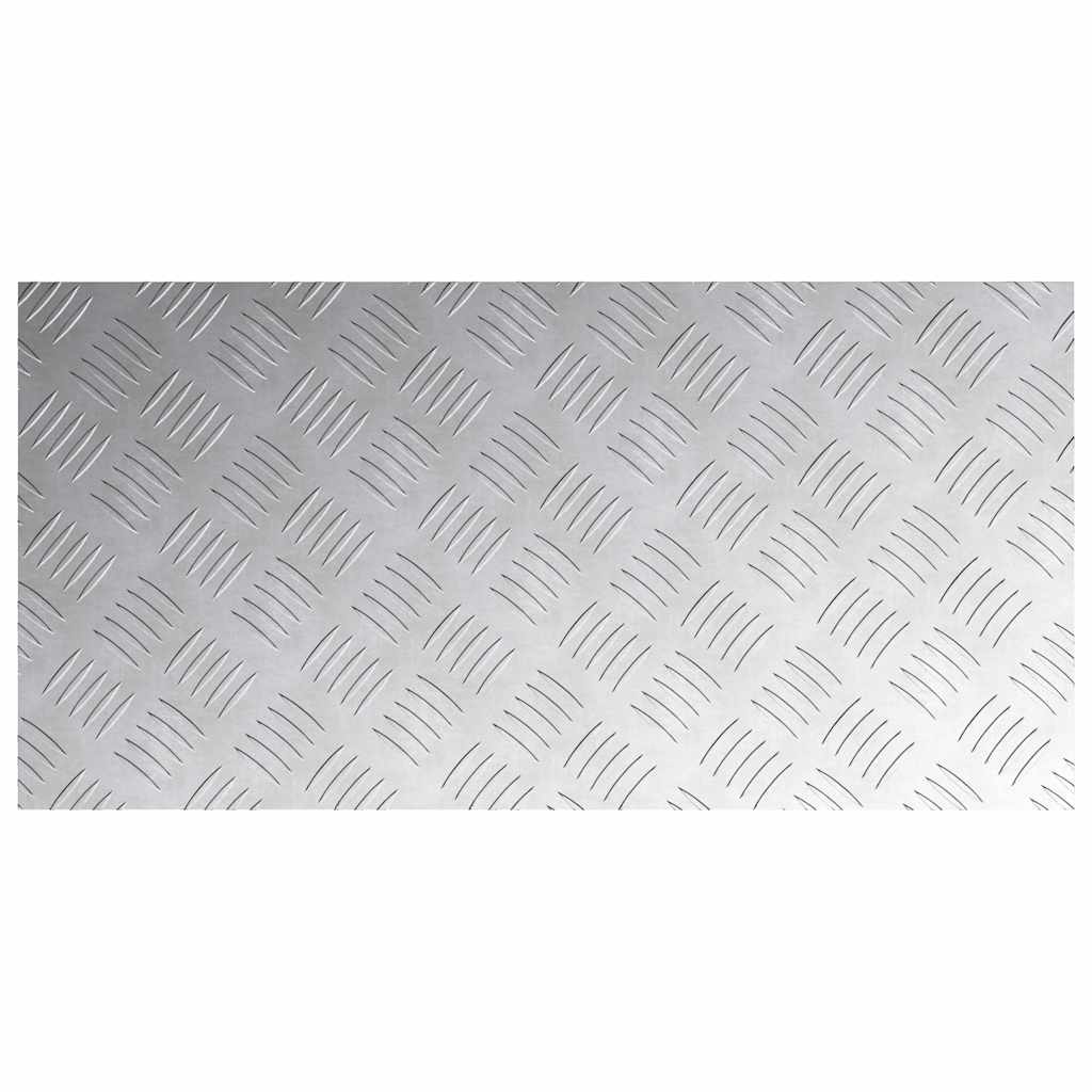 Trappe Tread Rektangulær 4 pcs Sølv 80 x 40 cm Aluminium