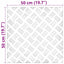 Trappe Tread Firkantet 2 pcs Sølv 50 x 50 cm Aluminium