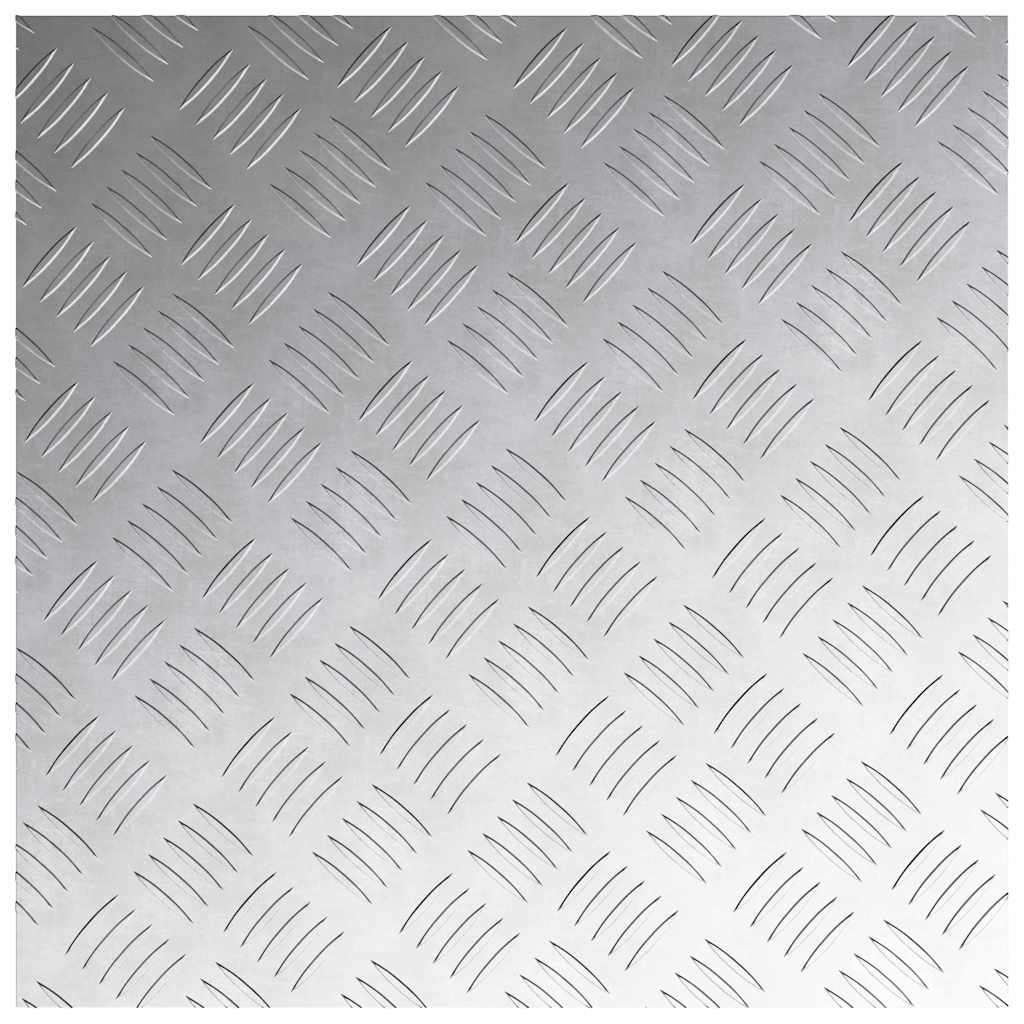 Trappe Tread Firkantet 4 pcs Sølv 50 x 50 cm Aluminium