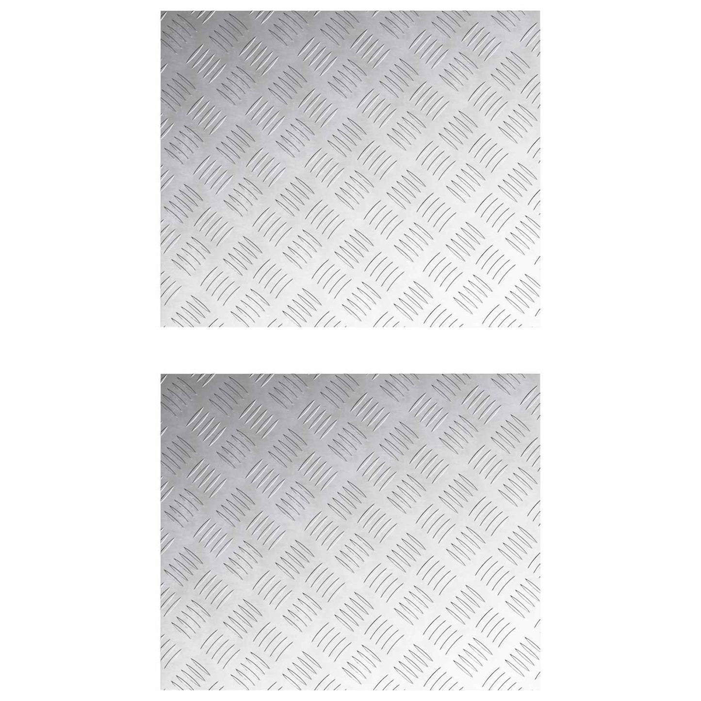 Trappe Tread Rektangulær 2 pcs Sølv 60 x 50 cm Aluminium