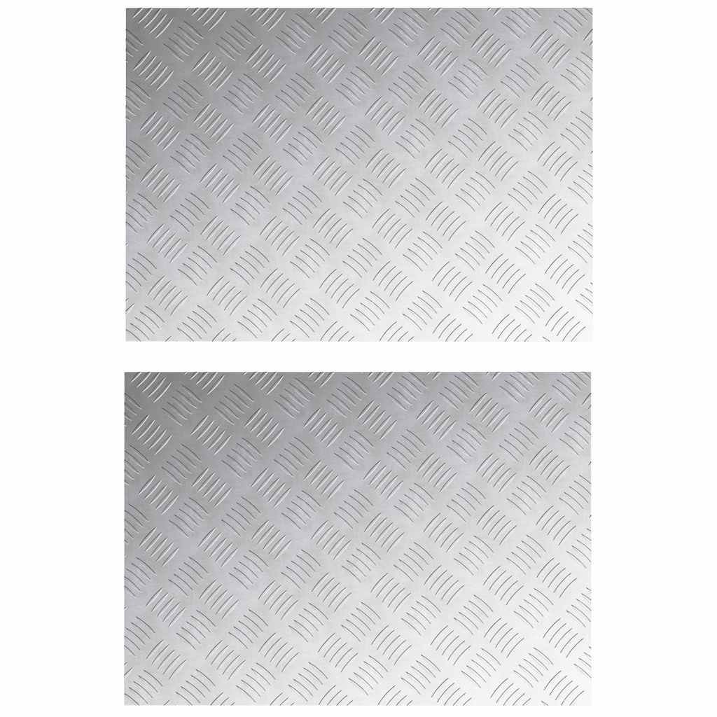 Trappe Tread Rektangulær 2 pcs Sølv 70 x 50 cm Aluminium