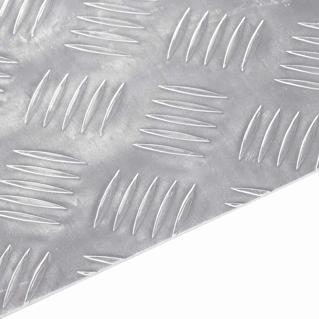 Trappe Tread Rektangulær 4 pcs Sølv 70 x 50 cm Aluminium