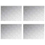 Trappe Tread Rektangulær 4 pcs Sølv 70 x 50 cm Aluminium