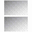 Trappe Tread Rektangulær 2 pcs Sølv 80 x 50 cm Aluminium