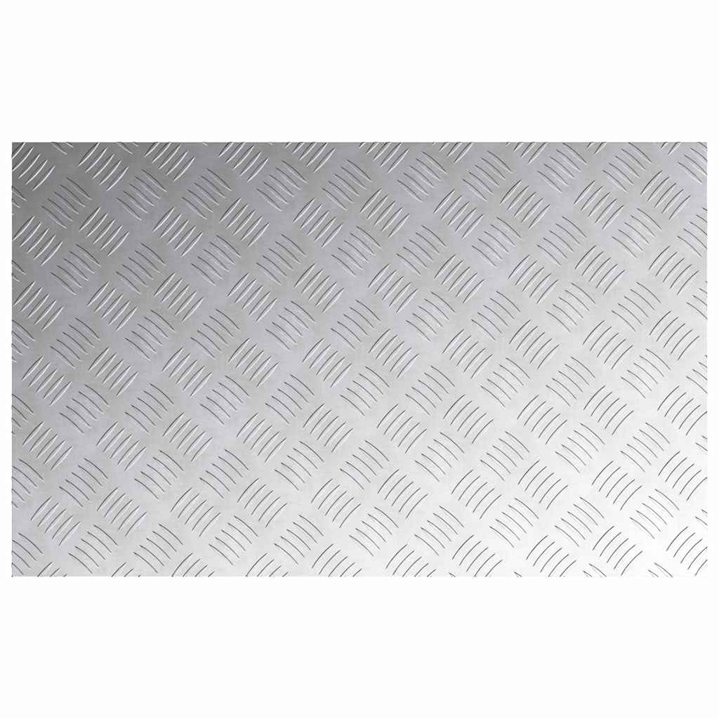 Trappe Tread Rektangulær 4 pcs Sølv 80 x 50 cm Aluminium