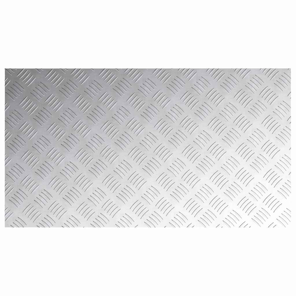 Trappe Tread Rektangulær 2 pcs Sølv 90 x 50 cm Aluminium