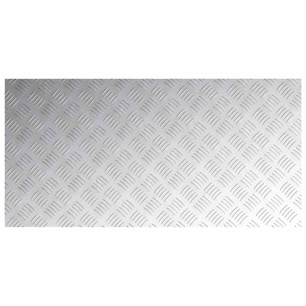 Trappe Tread Rektangulær 2 pcs Sølv 100 x 50 cm Aluminium