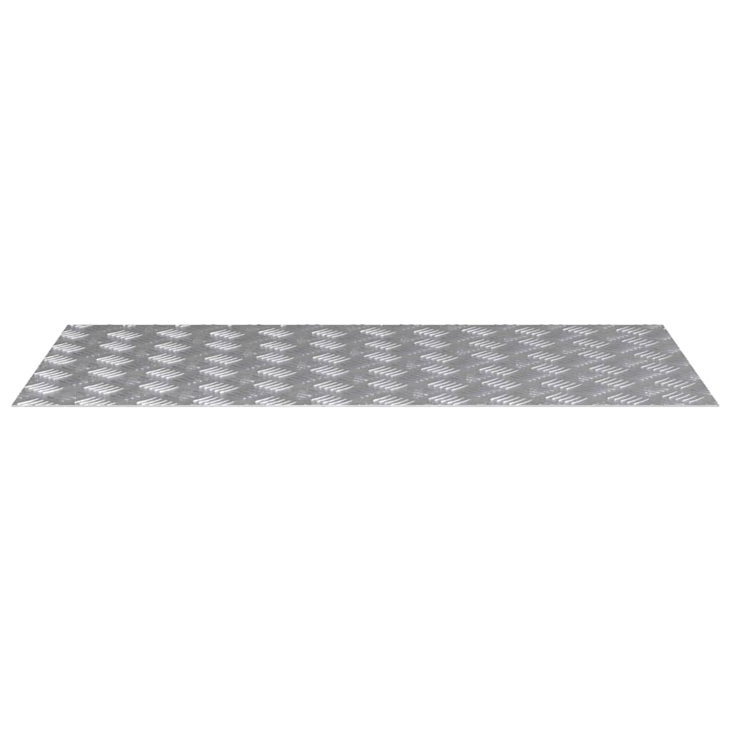 Trappe Tread Rektangulær 4 pcs Sølv 100 x 50 cm Aluminium