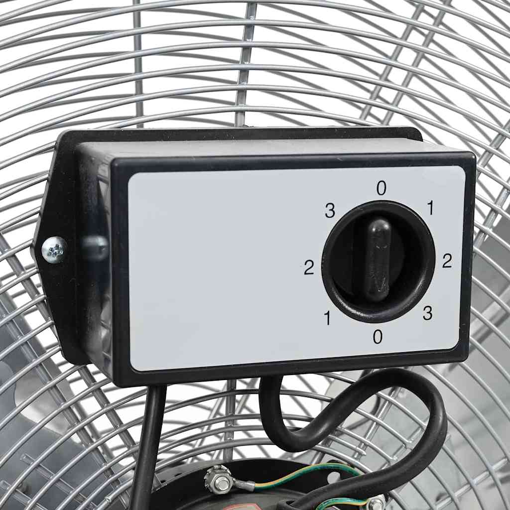 Tromleventilator med hjul Sølv 79 x 37 x 82 cm Aluminium
