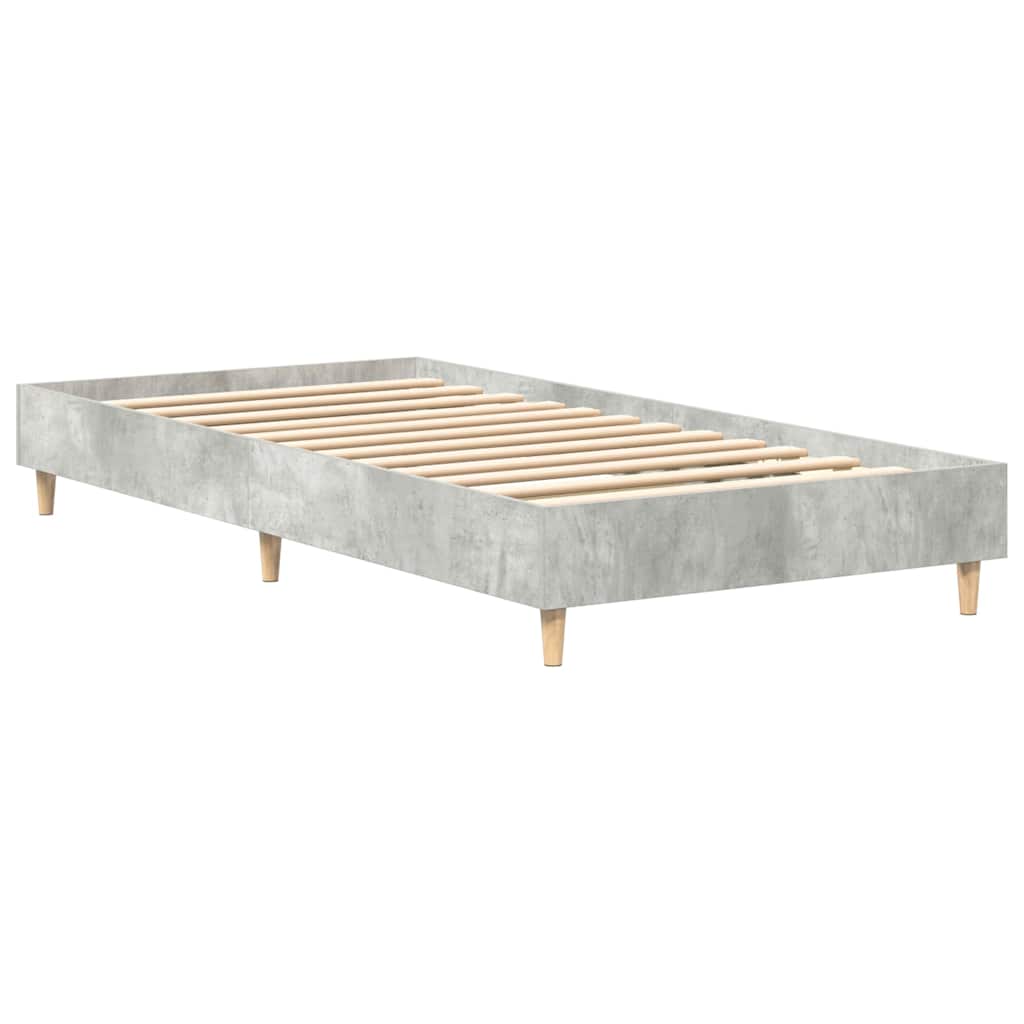 Sengestel Beton Grå 203 x 93 x 25 cm Konstrueret træ
