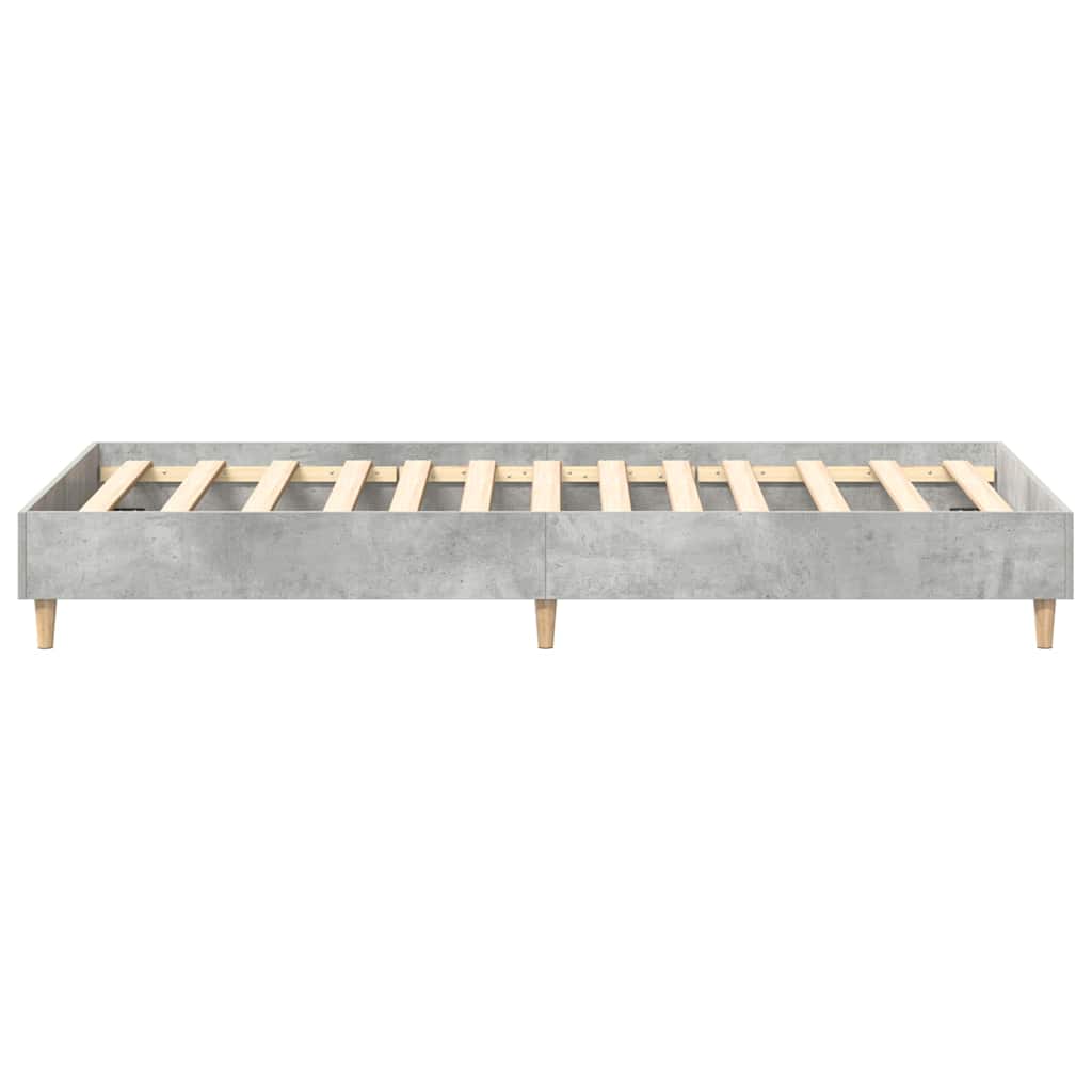 Sengestel Beton Grå 203 x 93 x 25 cm Konstrueret træ