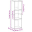 bogreol 36x30x114 cm konstrueret træ sort-eg