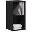 LP-opbevaringsboks 71x34x36 cm konstrueret træ sort-eg