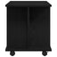 tv-skab med hjul 80x40x45 cm konstrueret træ sort-eg