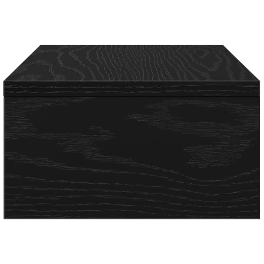 skærmstander 42x24x13 cm konstrueret træ sort egetræsfarve